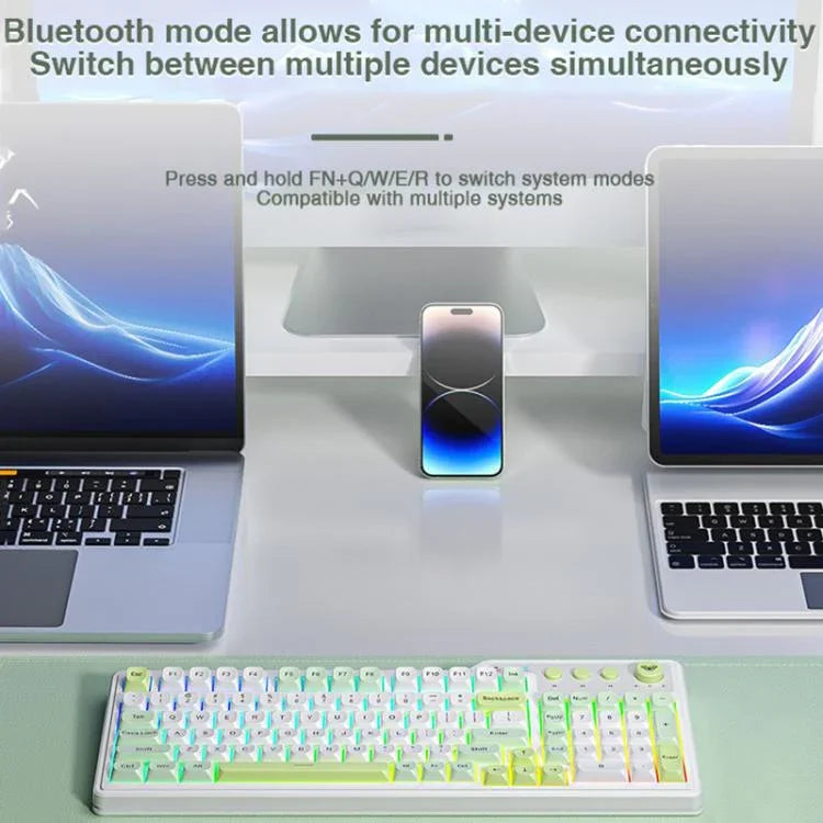 لوحة مفاتيح ألعاب AULA F3099 بإضاءة RGB و99 مفتاح وثلاثة أوضاع