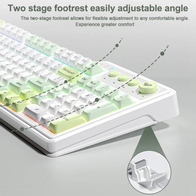 لوحة مفاتيح ألعاب AULA F3099 بإضاءة RGB و99 مفتاح وثلاثة أوضاع