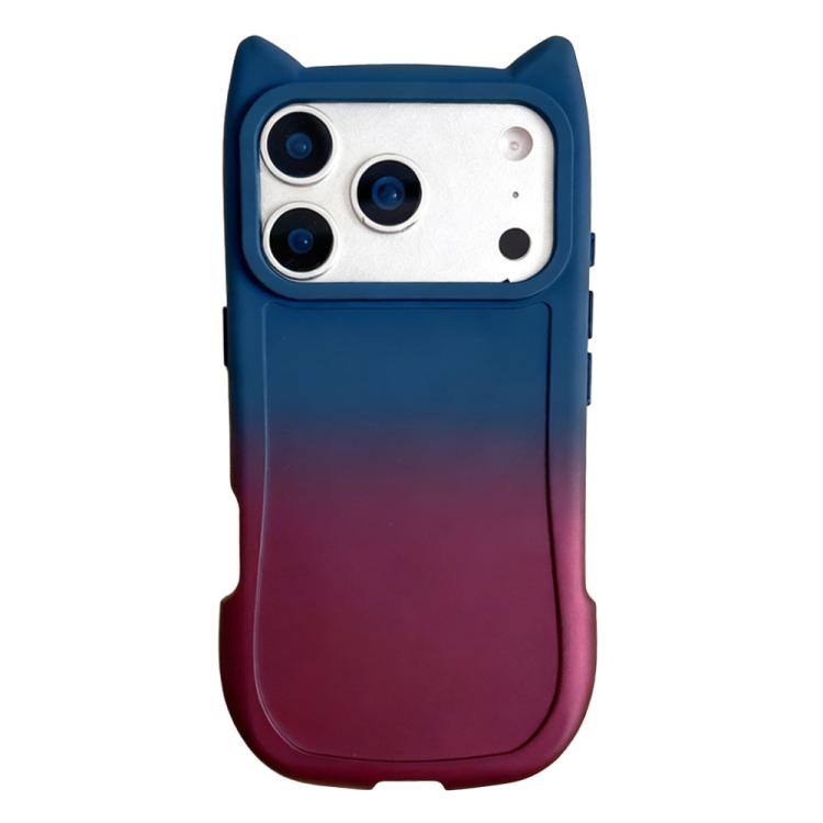 غطاء هاتف TPU بتصميم أذن قط متدرج اللون، لجهاز iPhone 17 Pro Max، لجهاز iPhone 17 Pro، لجهاز iPhone 17، لجهاز iPhone 16 Pro Max، لجهاز iPhone 16 Pro، لجهاز iPhone 16 Plus، لجهاز iPhone 16، لجهاز iPhone 15 Pro Max، لجهاز iPhone 15 Pro