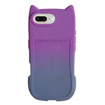 Gradient Cat Ear Design TPU Phone Case, For iPhone 7 Plus/8 Plus