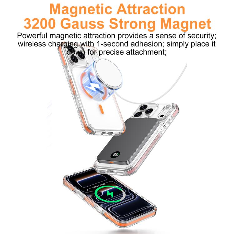 غطاء هاتف هجين من PC وTPU مع درع جليدي مغناطيسي، لجهاز iPhone 17 Pro Max، لجهاز iPhone 17 Pro، لجهاز iPhone Air