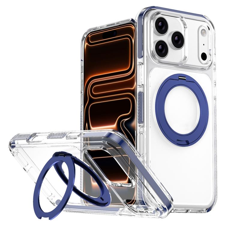 غطاء هاتف هجين من PC وTPU مع حامل دوار مغناطيسي ودرع جليدي، لجهاز iPhone 17 Pro Max، لجهاز iPhone 17 Pro، لجهاز iPhone Air