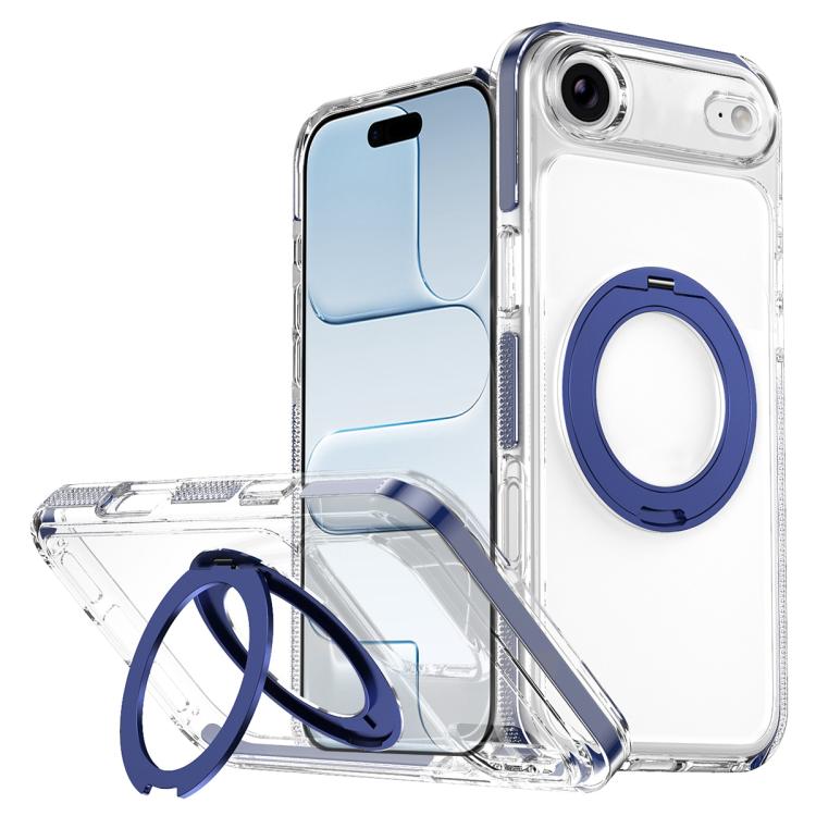غطاء هاتف هجين من PC وTPU مع حامل دوار مغناطيسي ودرع جليدي، لجهاز iPhone 17 Pro Max، لجهاز iPhone 17 Pro، لجهاز iPhone Air
