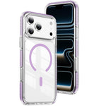 غطاء هاتف هجين من الأكريليك الشفاف مع درع كريستالي مغناطيسي وTPU، لجهاز iPhone 17 Pro Max، لجهاز iPhone 17 Pro، لجهاز iPhone 17، لجهاز iPhone Air، لجهاز iPhone 16 Pro Max، لجهاز iPhone 16 Pro