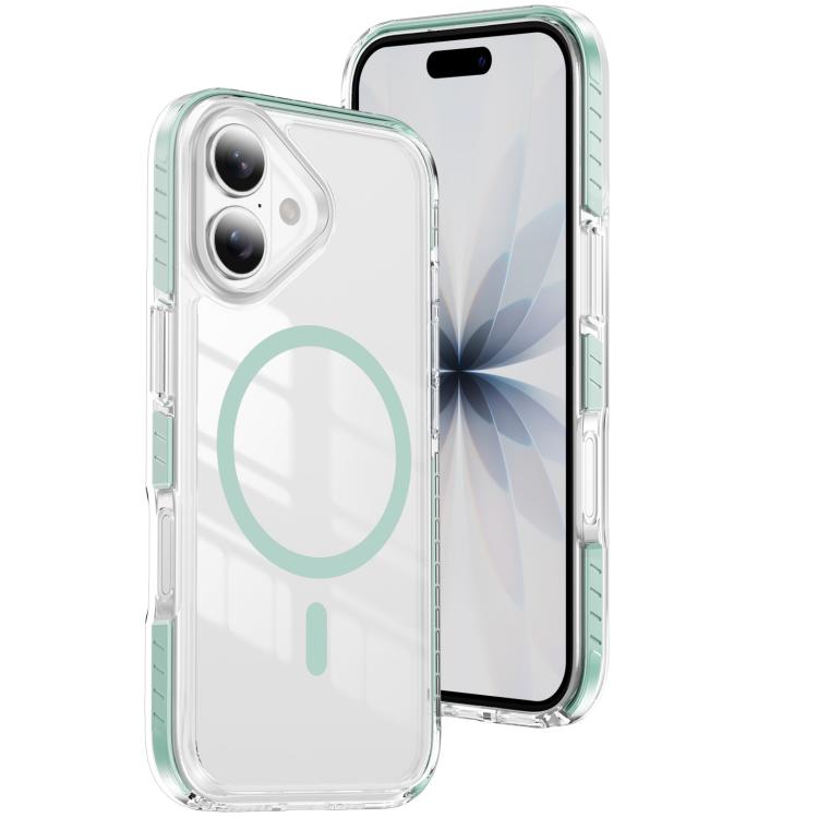 غطاء هاتف هجين من الأكريليك الشفاف مع درع كريستالي مغناطيسي وTPU، لجهاز iPhone 17 Pro Max، لجهاز iPhone 17 Pro، لجهاز iPhone 17، لجهاز iPhone Air، لجهاز iPhone 16 Pro Max، لجهاز iPhone 16 Pro