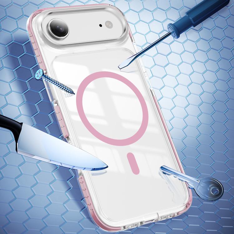 غطاء هاتف هجين من الأكريليك الشفاف مع درع كريستالي مغناطيسي وTPU، لجهاز iPhone 16 Plus، لجهاز iPhone 16، لجهاز iPhone 15 Pro Max، لجهاز iPhone 15 Pro، لجهاز iPhone 15 Plus، لجهاز iPhone 15
