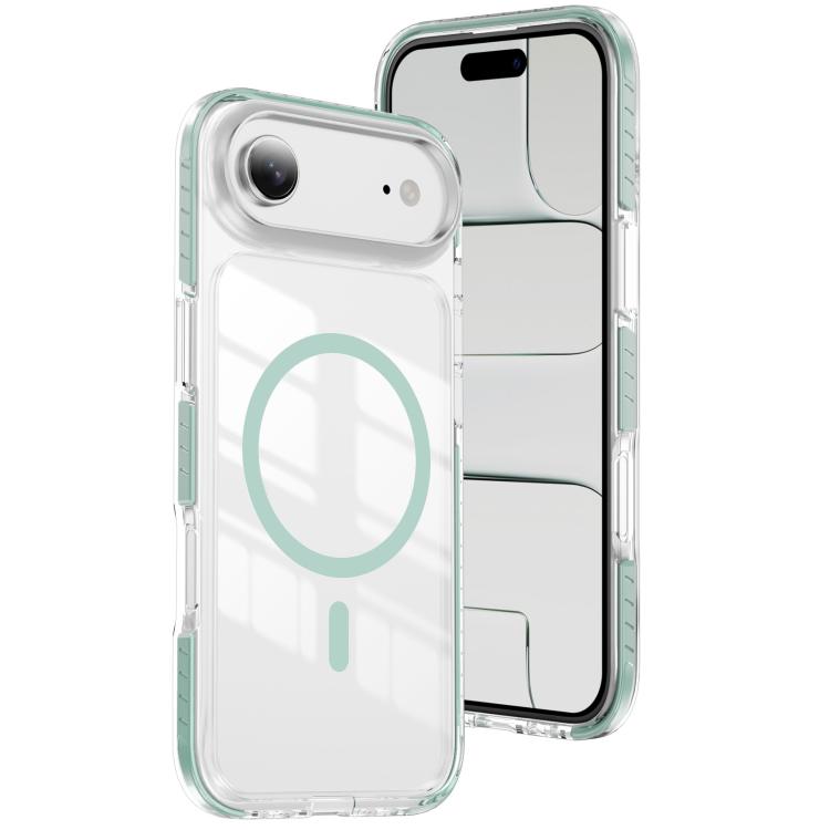 غطاء هاتف هجين من الأكريليك الشفاف مع درع كريستالي مغناطيسي وTPU، لجهاز iPhone 16 Plus، لجهاز iPhone 16، لجهاز iPhone 15 Pro Max، لجهاز iPhone 15 Pro، لجهاز iPhone 15 Plus، لجهاز iPhone 15