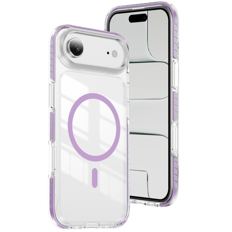 غطاء هاتف هجين من الأكريليك الشفاف مع درع كريستالي مغناطيسي وTPU، لجهاز iPhone 16 Plus، لجهاز iPhone 16، لجهاز iPhone 15 Pro Max، لجهاز iPhone 15 Pro، لجهاز iPhone 15 Plus، لجهاز iPhone 15