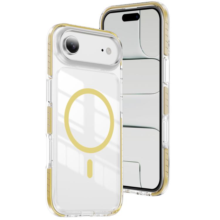 غطاء هاتف هجين من الأكريليك الشفاف مع درع كريستالي مغناطيسي وTPU، لجهاز iPhone 17 Pro Max، لجهاز iPhone 17 Pro، لجهاز iPhone 17، لجهاز iPhone Air، لجهاز iPhone 16 Pro Max، لجهاز iPhone 16 Pro