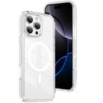 غطاء هاتف هجين من الأكريليك الشفاف مع درع كريستالي مغناطيسي وTPU، لجهاز iPhone 17 Pro Max، لجهاز iPhone 17 Pro، لجهاز iPhone 17، لجهاز iPhone Air، لجهاز iPhone 16 Pro Max، لجهاز iPhone 16 Pro