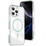 غطاء هاتف هجين من الأكريليك الشفاف مع درع كريستالي مغناطيسي وTPU، لجهاز iPhone 17 Pro Max، لجهاز iPhone 17 Pro، لجهاز iPhone 17، لجهاز iPhone Air، لجهاز iPhone 16 Pro Max، لجهاز iPhone 16 Pro