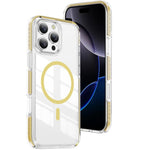 غطاء هاتف هجين من الأكريليك الشفاف مع درع كريستالي مغناطيسي وTPU، لجهاز iPhone 17 Pro Max، لجهاز iPhone 17 Pro، لجهاز iPhone 17، لجهاز iPhone Air، لجهاز iPhone 16 Pro Max، لجهاز iPhone 16 Pro