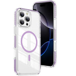 غطاء هاتف هجين من الأكريليك الشفاف مع درع كريستالي مغناطيسي وTPU، لجهاز iPhone 17 Pro Max، لجهاز iPhone 17 Pro، لجهاز iPhone 17، لجهاز iPhone Air، لجهاز iPhone 16 Pro Max، لجهاز iPhone 16 Pro