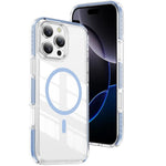 غطاء هاتف هجين من الأكريليك الشفاف مع درع كريستالي مغناطيسي وTPU، لجهاز iPhone 17 Pro Max، لجهاز iPhone 17 Pro، لجهاز iPhone 17، لجهاز iPhone Air، لجهاز iPhone 16 Pro Max، لجهاز iPhone 16 Pro