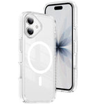 غطاء هاتف هجين من الأكريليك الشفاف مع درع كريستالي مغناطيسي وTPU، لجهاز iPhone 16 Plus، لجهاز iPhone 16، لجهاز iPhone 15 Pro Max، لجهاز iPhone 15 Pro، لجهاز iPhone 15 Plus، لجهاز iPhone 15