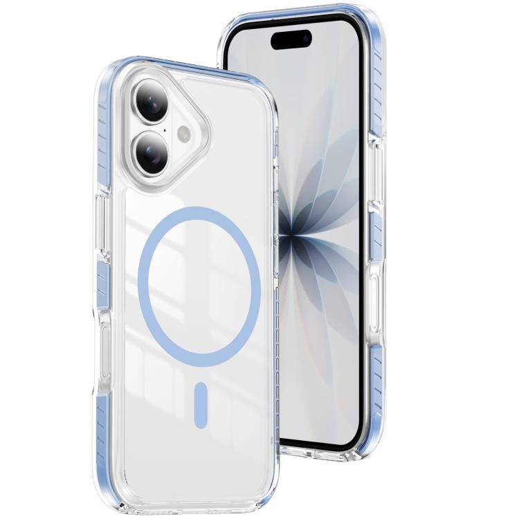 غطاء هاتف هجين من الأكريليك الشفاف مع درع كريستالي مغناطيسي وTPU، لجهاز iPhone 16 Plus، لجهاز iPhone 16، لجهاز iPhone 15 Pro Max، لجهاز iPhone 15 Pro، لجهاز iPhone 15 Plus، لجهاز iPhone 15