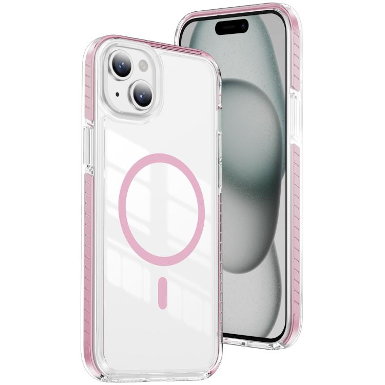 غطاء هاتف هجين من الأكريليك الشفاف مع درع كريستالي مغناطيسي وTPU، لجهاز iPhone 16 Plus، لجهاز iPhone 16، لجهاز iPhone 15 Pro Max، لجهاز iPhone 15 Pro، لجهاز iPhone 15 Plus، لجهاز iPhone 15