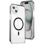 غطاء هاتف هجين من الأكريليك الشفاف مع درع كريستالي مغناطيسي وTPU، لجهاز iPhone 14 Plus، لجهاز iPhone 14 / 13، لجهاز iPhone 14 Pro، لجهاز iPhone 14 Pro Max، لجهاز iPhone 13 Pro Max، لجهاز iPhone 13 Pro