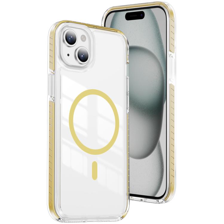 غطاء هاتف هجين من الأكريليك الشفاف مع درع كريستالي مغناطيسي وTPU، لجهاز iPhone 14 Plus، لجهاز iPhone 14 / 13، لجهاز iPhone 14 Pro، لجهاز iPhone 14 Pro Max، لجهاز iPhone 13 Pro Max، لجهاز iPhone 13 Pro