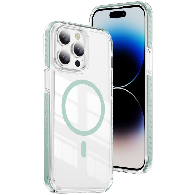 غطاء هاتف هجين من الأكريليك الشفاف مع درع كريستالي مغناطيسي وTPU، لجهاز iPhone 14 Plus، لجهاز iPhone 14 / 13، لجهاز iPhone 14 Pro، لجهاز iPhone 14 Pro Max، لجهاز iPhone 13 Pro Max، لجهاز iPhone 13 Pro