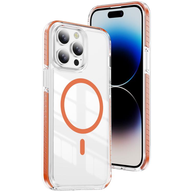 غطاء هاتف هجين من الأكريليك الشفاف مع درع كريستالي مغناطيسي وTPU، لجهاز iPhone 14 Plus، لجهاز iPhone 14 / 13، لجهاز iPhone 14 Pro، لجهاز iPhone 14 Pro Max، لجهاز iPhone 13 Pro Max، لجهاز iPhone 13 Pro