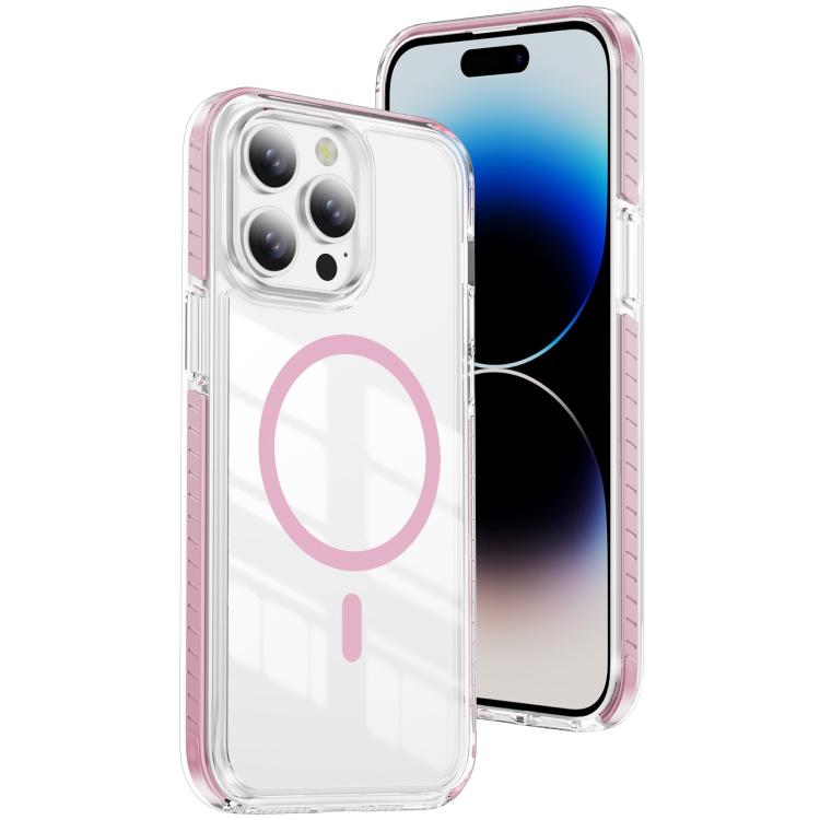 غطاء هاتف هجين من الأكريليك الشفاف مع درع كريستالي مغناطيسي وTPU، لجهاز iPhone 14 Plus، لجهاز iPhone 14 / 13، لجهاز iPhone 14 Pro، لجهاز iPhone 14 Pro Max، لجهاز iPhone 13 Pro Max، لجهاز iPhone 13 Pro