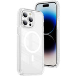 غطاء هاتف هجين من الأكريليك الشفاف مع درع كريستالي مغناطيسي وTPU، لجهاز iPhone 14 Plus، لجهاز iPhone 14 / 13، لجهاز iPhone 14 Pro، لجهاز iPhone 14 Pro Max، لجهاز iPhone 13 Pro Max، لجهاز iPhone 13 Pro