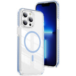 غطاء هاتف هجين من الأكريليك الشفاف مع درع كريستالي مغناطيسي وTPU، لجهاز iPhone 14 Plus، لجهاز iPhone 14 / 13، لجهاز iPhone 14 Pro، لجهاز iPhone 14 Pro Max، لجهاز iPhone 13 Pro Max، لجهاز iPhone 13 Pro