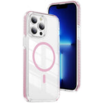غطاء هاتف هجين من الأكريليك الشفاف مع درع كريستالي مغناطيسي وTPU، لجهاز iPhone 14 Plus، لجهاز iPhone 14 / 13، لجهاز iPhone 14 Pro، لجهاز iPhone 14 Pro Max، لجهاز iPhone 13 Pro Max، لجهاز iPhone 13 Pro