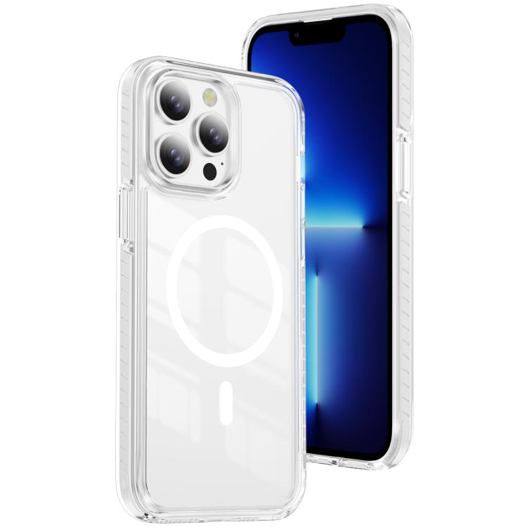 غطاء هاتف هجين من الأكريليك الشفاف مع درع كريستالي مغناطيسي وTPU، لجهاز iPhone 14 Plus، لجهاز iPhone 14 / 13، لجهاز iPhone 14 Pro، لجهاز iPhone 14 Pro Max، لجهاز iPhone 13 Pro Max، لجهاز iPhone 13 Pro