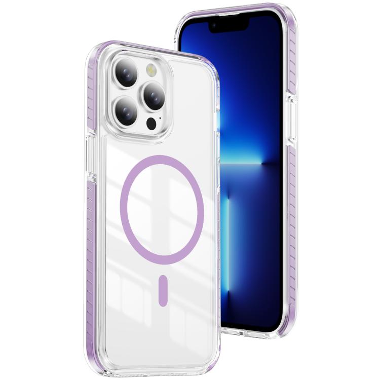 غطاء هاتف هجين من الأكريليك الشفاف مع درع كريستالي مغناطيسي وTPU، لجهاز iPhone 14 Plus، لجهاز iPhone 14 / 13، لجهاز iPhone 14 Pro، لجهاز iPhone 14 Pro Max، لجهاز iPhone 13 Pro Max، لجهاز iPhone 13 Pro