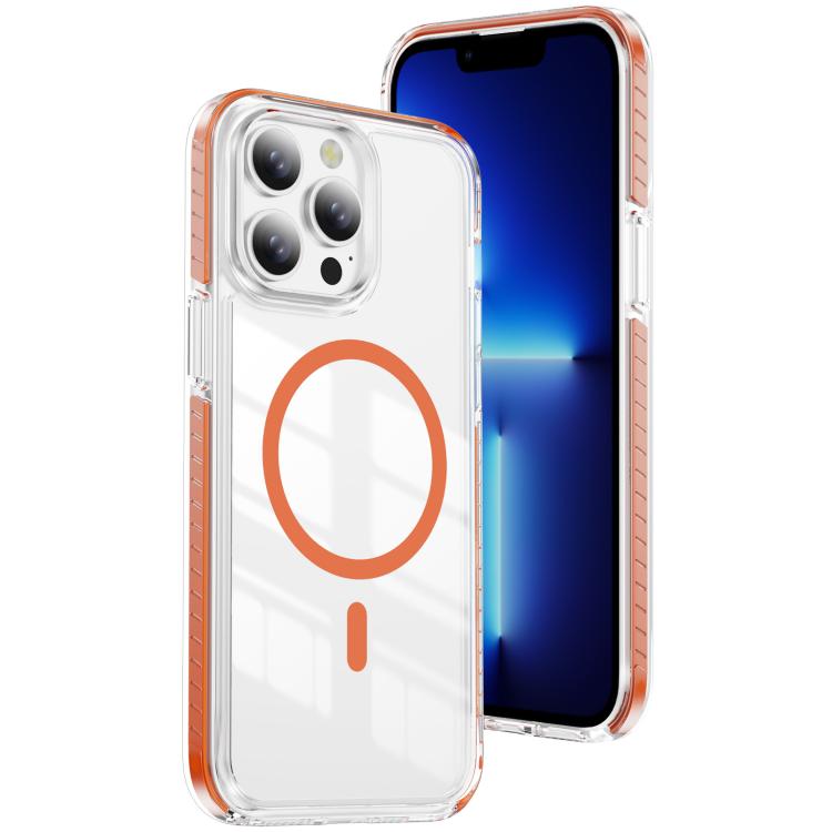 غطاء هاتف هجين من الأكريليك الشفاف مع درع كريستالي مغناطيسي وTPU، لجهاز iPhone 14 Plus، لجهاز iPhone 14 / 13، لجهاز iPhone 14 Pro، لجهاز iPhone 14 Pro Max، لجهاز iPhone 13 Pro Max، لجهاز iPhone 13 Pro
