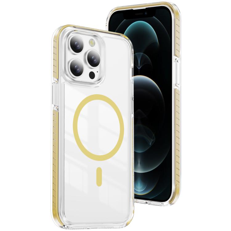 حافظة هاتف هجينة شفافة من الأكريليك مع درع كريستالي مغناطيسي TPU، لهاتف iPhone 12 / 12 Pro، لهاتف iPhone 12 Pro Max
