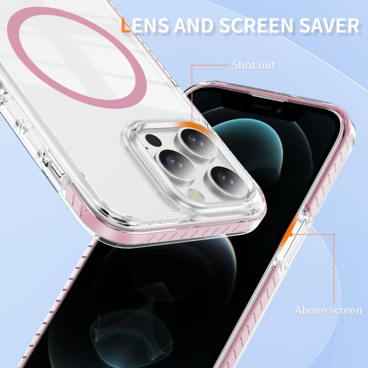 حافظة هاتف هجينة شفافة من الأكريليك مع درع كريستالي مغناطيسي TPU، لهاتف iPhone 12 / 12 Pro، لهاتف iPhone 12 Pro Max