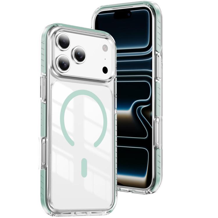 غطاء هاتف هجين من الأكريليك الشفاف مع درع كريستالي مغناطيسي وTPU، لجهاز iPhone 17 Pro Max، لجهاز iPhone 17 Pro، لجهاز iPhone 17، لجهاز iPhone Air، لجهاز iPhone 16 Pro Max، لجهاز iPhone 16 Pro