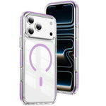 غطاء هاتف هجين من الأكريليك الشفاف مع درع كريستالي مغناطيسي وTPU، لجهاز iPhone 17 Pro Max، لجهاز iPhone 17 Pro، لجهاز iPhone 17، لجهاز iPhone Air، لجهاز iPhone 16 Pro Max، لجهاز iPhone 16 Pro