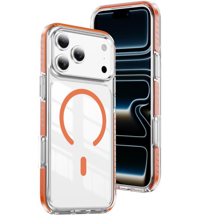 غطاء هاتف هجين من الأكريليك الشفاف مع درع كريستالي مغناطيسي وTPU، لجهاز iPhone 17 Pro Max، لجهاز iPhone 17 Pro، لجهاز iPhone 17، لجهاز iPhone Air، لجهاز iPhone 16 Pro Max، لجهاز iPhone 16 Pro