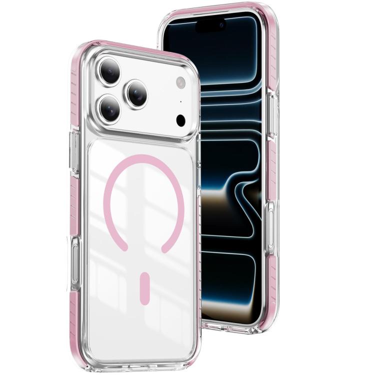 غطاء هاتف هجين من الأكريليك الشفاف مع درع كريستالي مغناطيسي وTPU، لجهاز iPhone 17 Pro Max، لجهاز iPhone 17 Pro، لجهاز iPhone 17، لجهاز iPhone Air، لجهاز iPhone 16 Pro Max، لجهاز iPhone 16 Pro