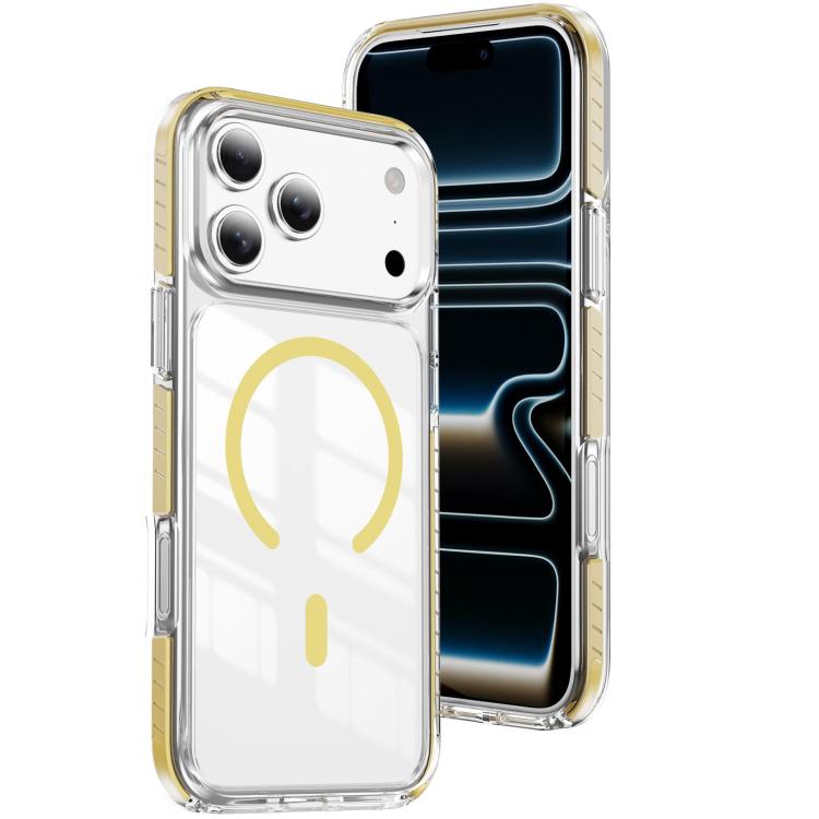 غطاء هاتف هجين من الأكريليك الشفاف مع درع كريستالي مغناطيسي وTPU، لجهاز iPhone 17 Pro Max، لجهاز iPhone 17 Pro، لجهاز iPhone 17، لجهاز iPhone Air، لجهاز iPhone 16 Pro Max، لجهاز iPhone 16 Pro