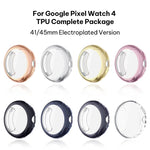 غطاء ساعة مدمج من TPU مع فيلم مقسى xDfind، لساعة Google Pixel 4 / 3 مقاس 45 مم، لساعة Google Pixel 4 / 3 / 2 / 1 مقاس 41 مم