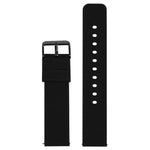 xDfind Stainless Steel Black Pin Buckle Solid Color Silicone Waterproof Watch Band, 16mm, 18mm, 19mm