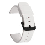 xDfind Stainless Steel Black Pin Buckle Solid Color Silicone Waterproof Watch Band, 24mm