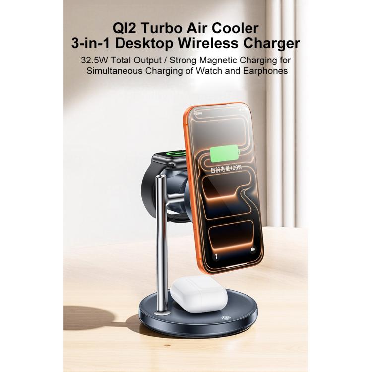 Yesido DS40 Qi2.2 3-in-1 Magnet Wireless Charging Station, DS40