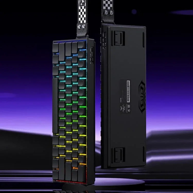 لوحة مفاتيح ميكانيكية ألعاب لاسلكية AULA MINI60 HE Pro بإضاءة RGB و61 مفتاح