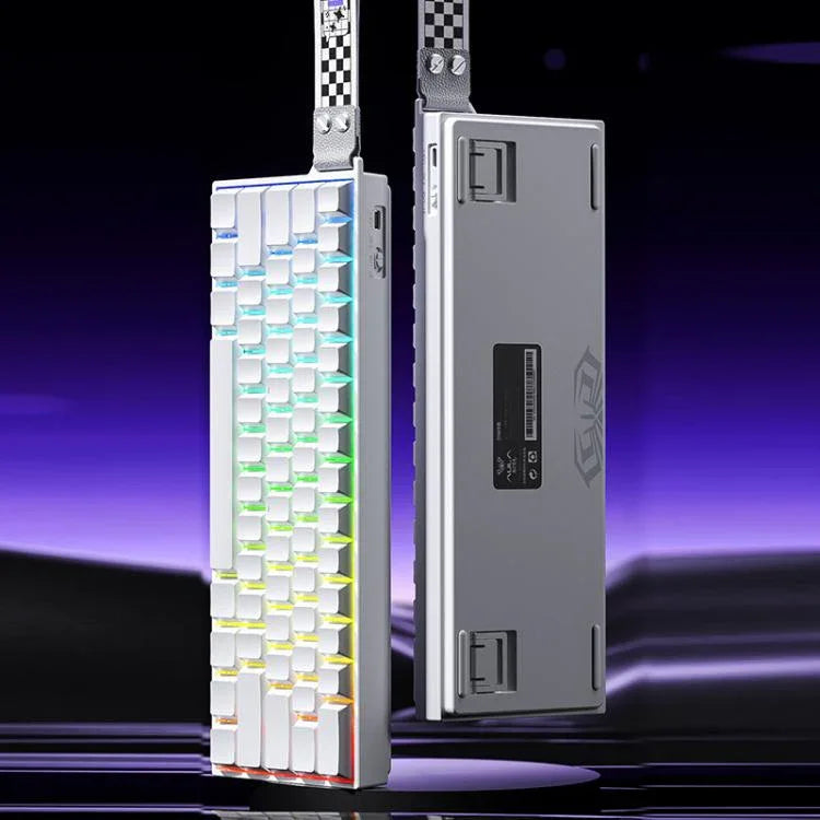 لوحة مفاتيح ميكانيكية ألعاب لاسلكية AULA MINI60 HE Pro بإضاءة RGB و61 مفتاح