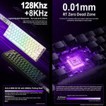لوحة مفاتيح ميكانيكية ألعاب لاسلكية AULA MINI60 HE Pro بإضاءة RGB و61 مفتاح