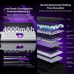 لوحة مفاتيح ميكانيكية ألعاب لاسلكية AULA MINI60 HE Pro بإضاءة RGB و61 مفتاح