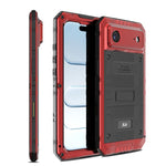 غطاء هاتف من السيليكون الهجين المعدني مقاوم لأربعة أنواع من الأضرار، لهواتف iPhone 17 Pro Max، iPhone 17 Pro، iPhone 17، iPhone Air