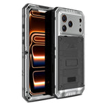 غطاء هاتف من السيليكون الهجين المعدني مقاوم لأربعة أنواع من الأضرار، لهواتف iPhone 17 Pro Max، iPhone 17 Pro، iPhone 17، iPhone Air