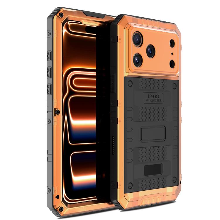 غطاء هاتف من السيليكون الهجين المعدني مقاوم لأربعة أنواع من الأضرار، لهواتف iPhone 17 Pro Max، iPhone 17 Pro، iPhone 17، iPhone Air